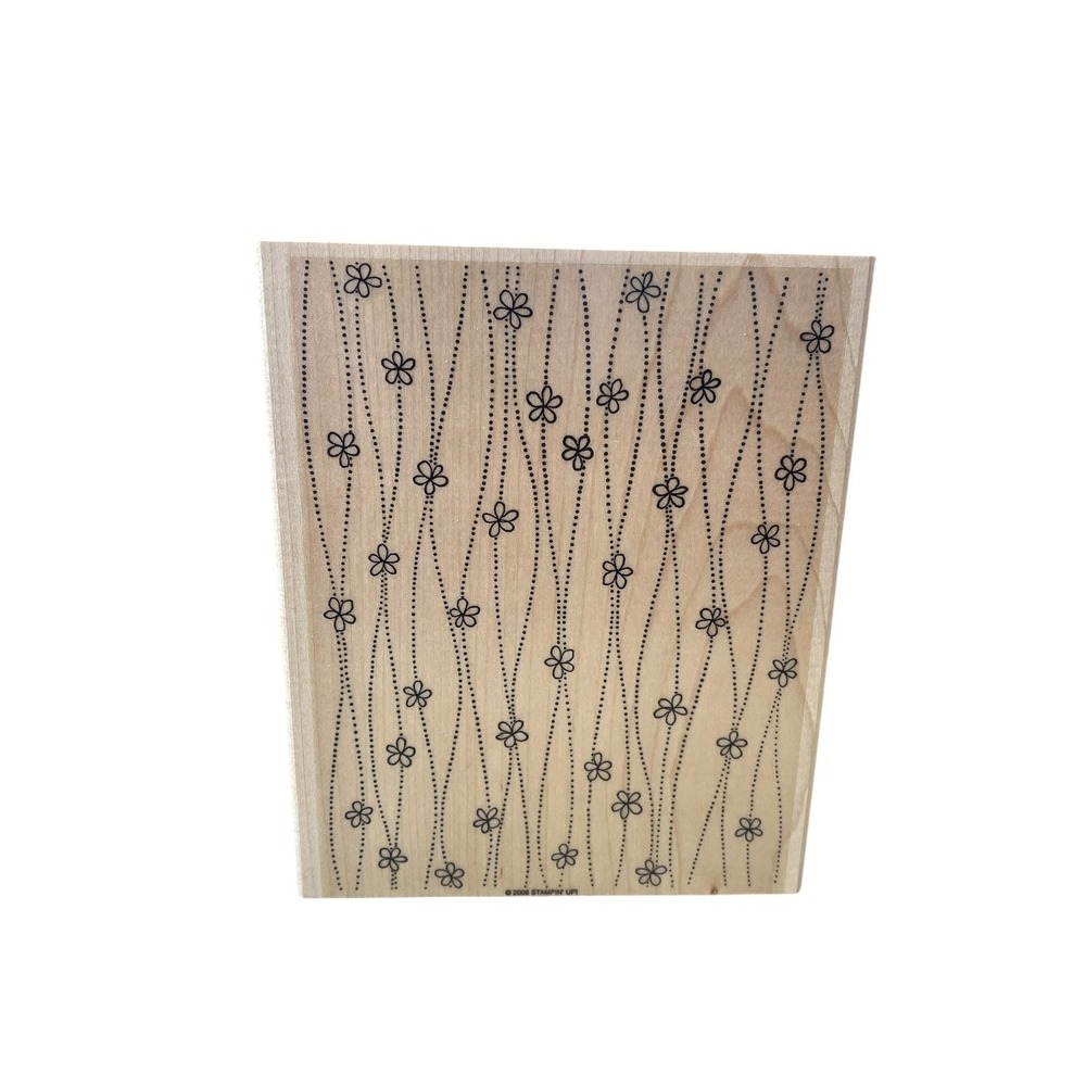 Stampin' Up! Dots & Daisies Wood Mounted Rubber Stamp Background Floral 2005
